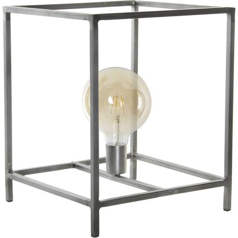 Lampe de salon élégante en métal gris foncé - Gris foncé métallique