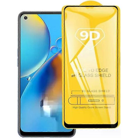Protection d'écran en verre trempé 9D avec adhésif intégral pour OPPO A74 4G (1/5)