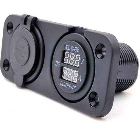 Bedienfeld mit 2 USB-Ladeanschlüssen, Voltmeter und Amperemeter (1/3)
