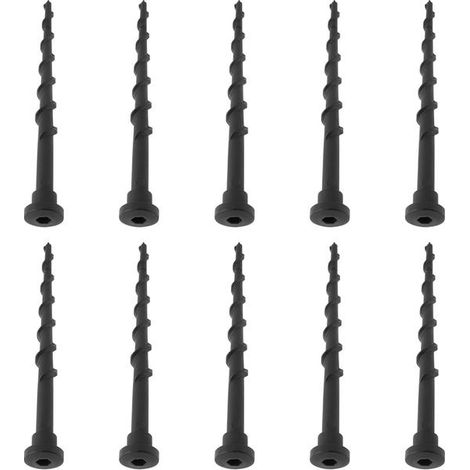 Lot de 10 vis de station de charge compatibles avec les tondeuses Husqvarna Automower 105, 305 et 308 (longueur : 14 cm), outils de jardin, noir. (1/5)