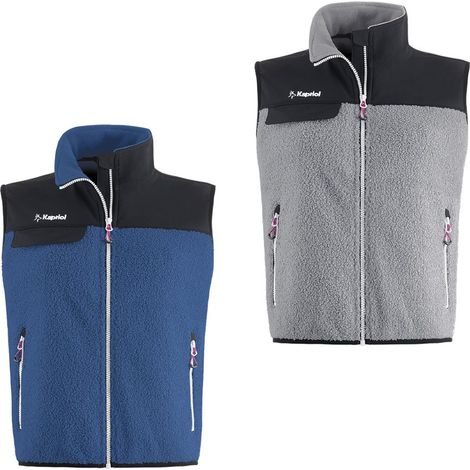 gilet da lavoro wool donna grigio chiaro, tg l - kapriol (1/3)