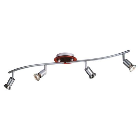 THALASSA Barra curva allumino + disco vetro rosso