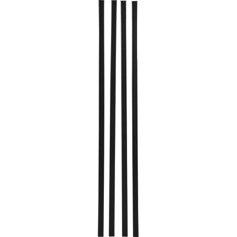 Lame de clôture à verrouillage inférieur, double paroi verticale pour grillage, HDPE haute densité, idéale pour clôture de 1,8m, jardin, ferme, terrain de sport (Noir) (1/5)