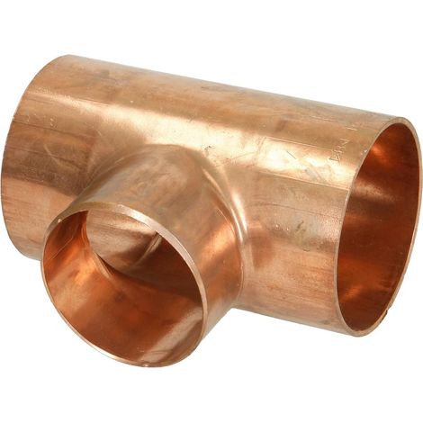 Raccord à braser cuivre té réduit 108 x 89 x 108 mm