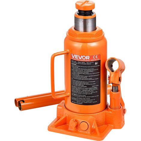 Fonte et acier au carbone, cric bouteille hydraulique 12 t, levage 205-400 mm pour atelier, garage et voiture (1/5)