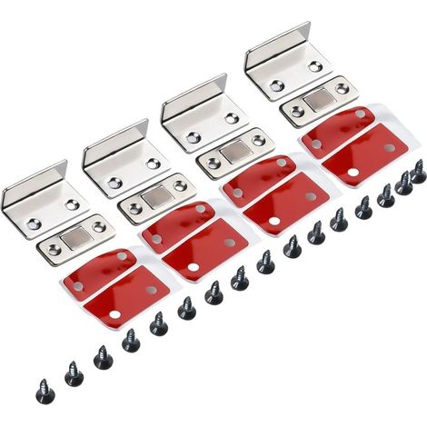 Loquet magnétique ultra-mince en forme de L pour armoire (1/5)