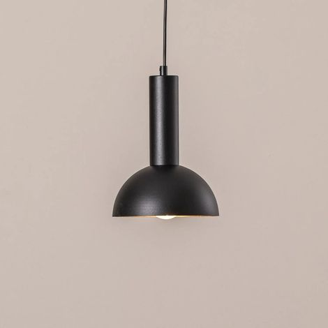 [NEUWERTIG] B-Ware Hängeleuchte Vitrum Pendelleuchte Cupola S Schwarz Stahl Halbrund ø 19cm E27 Led