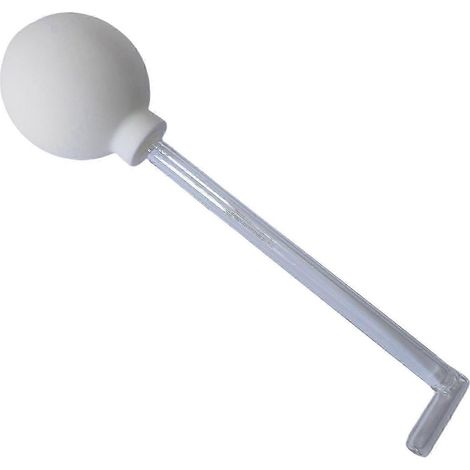 Dispositif manuel d'amygdalectomie en forme de boule de verre avec un long tube, compatible avec les adultes et les enfants, blanc. (1/5)