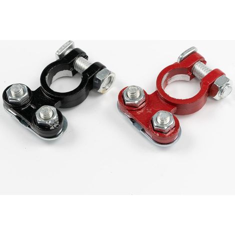 Set mit 2 Aluminium-Batterieklemmen