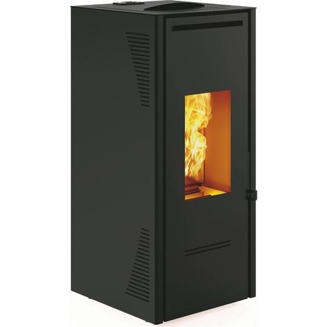 stufa a pellet ventilata e canalizzata invicta "talo plus" nero 9,8 kw (1/2)