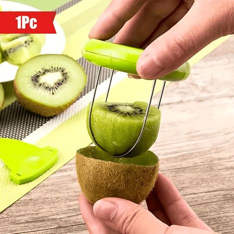 1 Trancheur à kiwis facile à utiliser – Éplucheur manuel en ABS, ustensile de cuisine non électrique