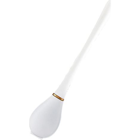 White Silicone Wall-Mounted Toilet Cleaning Brush with Long Handle, Convenient Storage Without Residue, Simple and Elegant Design for Home Use (1/5)