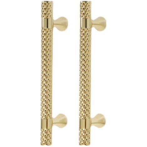Poignée de meuble dorée, espacement des trous de 192 mm, poignée de cuisine en alliage de zinc, poignée d'armoire de chambre à coucher, 2 pièces (1/5)