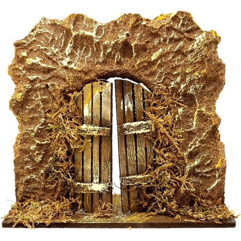 Parete con Portone in Sughero e Legno cm 15x6 - 86068/A (1/5)