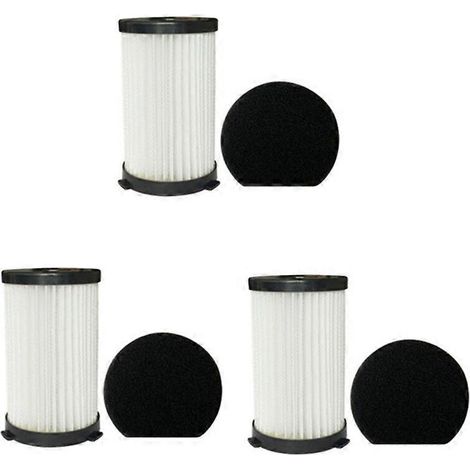 Filtres HEPA de rechange pour aspirateurs filaires Moosoo D600 / D601 et Iwoly V600 (3 filtres HEPA et 3 éponges) (1/2)