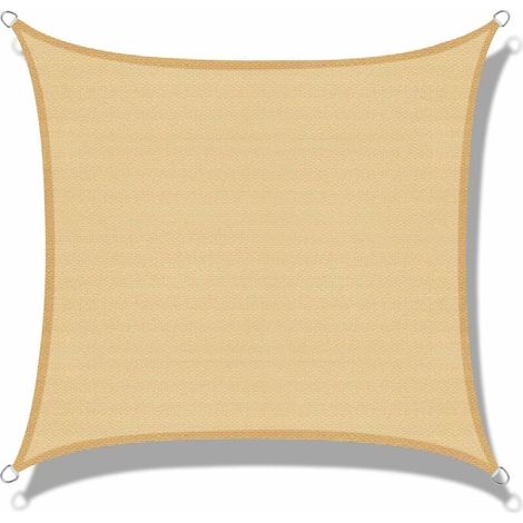 Vela ombreggiante (HDPE) rettangolare 2,5 x 3,5 m sabbia protezione raggi UV per terrazza campeggio giardino esterno (1/5)