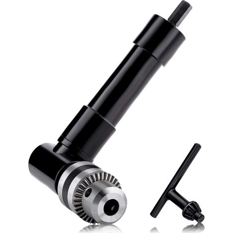 [NUNCA UTILIZADO]Adaptador de taladro de ángulo recto de aleación de aluminio de 8 mm con extensión de mango de 90 grados para la mayoría de taladros eléctricos portátiles. (1/5)