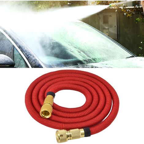 Tuyau d'eau extensible avec raccord rapide en cuivre pour jardin, lavage auto, 24,6ft (1/5)