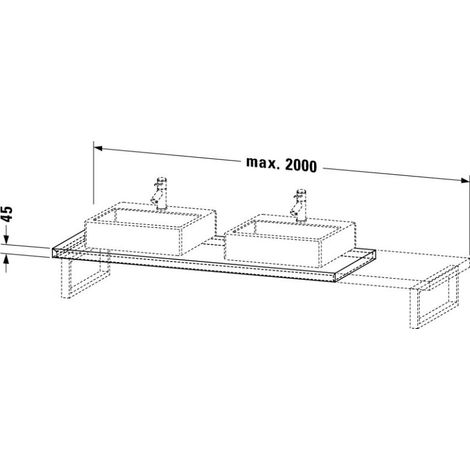 Duravit LC102C05555 LC Konsolen 8002000x550x45 Oeuf marbré (1/2)