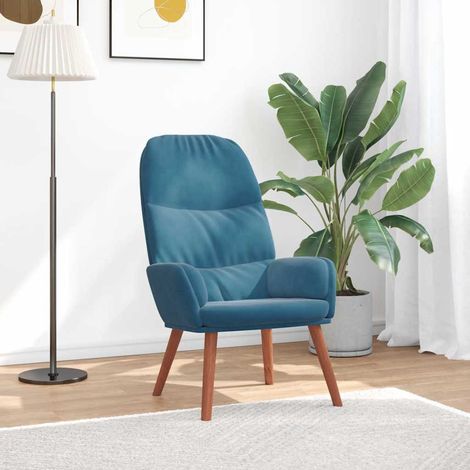 Relaxsessel Blau Samt vidaXL (1/5)