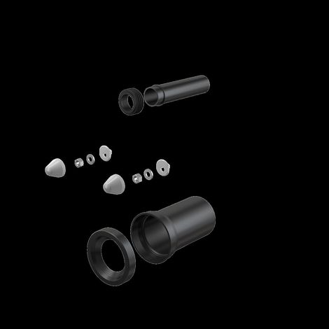 alcadrain accessoire WC complet DN110, 200 mm, PE, chromé (1/2)