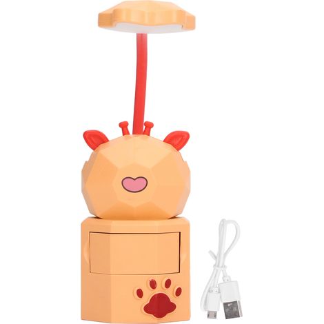Lampe lecture col cygne – charge USB – orange – lampe nuit – chambre à coucher