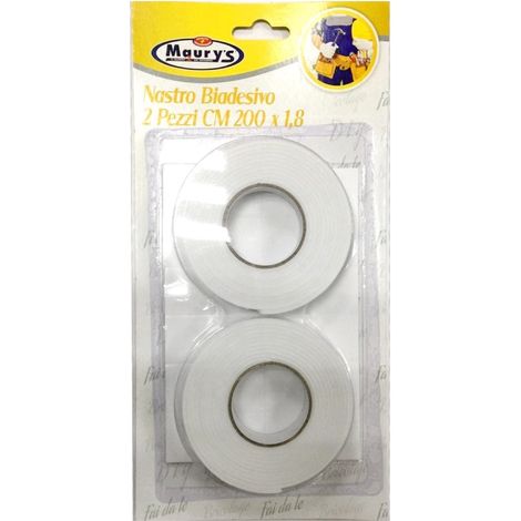 MAURY'S NASTRO BIADESIVO 2PZ 200X1.8CM (1/2)