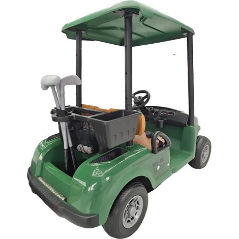 Carrello da Golf Elettrico Bambini 24V Verde con Palline e Bastoni (1/4)