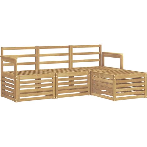 Set di divani da esterno 4 pcs Bianco 189,5 x 122,5 x 73 cm vidaXL