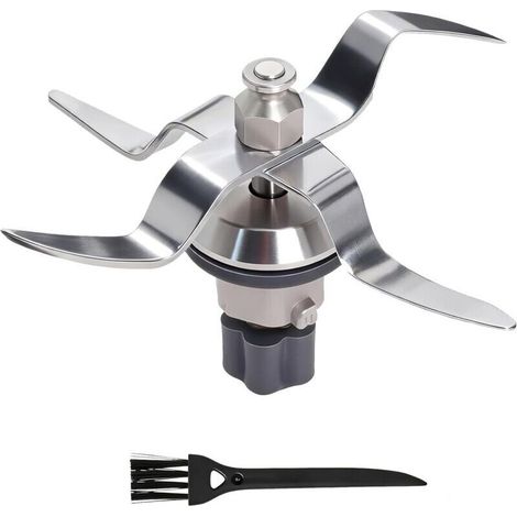 Lame de Rechange Compatible avec Silvercrest Monsieur Cuisine Connect et Monsieur Cuisine Smart Robot de Cuisine en Acier Inoxydable avec Joint et Brosse de Nettoyage