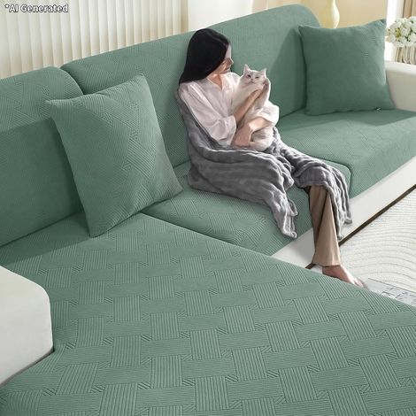 Housse Coussin Canapé Extensible, 1 Place (1/2)