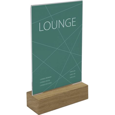 Sigel TA252 Espositore da tavolo adatto per formato carta: DIN A6 Trasparente, Legno 1 pz. (1/5)