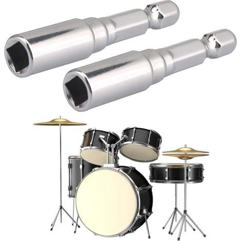 Lot de 2 clés universelles pour batterie, clés d'accordage à piles, clé d'accordage, clé d'accordage, clé d'accordage, clé universelle pour batterie, instruments de percussion universels (1/5)