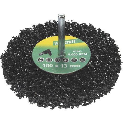 Wolfcraft 1674000 - 1 disco de limpiar universal, vástago 6 mm Ø 100 x 13 mm (1/3)