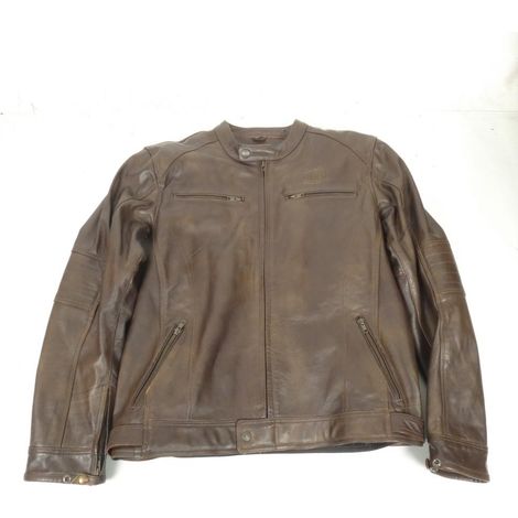 [JAMAIS UTILISE] Blouson veste cuir pour moto Gasoline Taille XXL Scrambler (1/5)