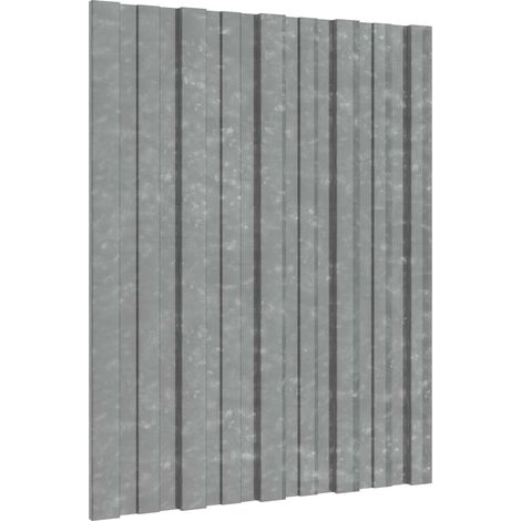 Panel de techo 36 pcs Plateado 60 x 45 cm Acero galvanizado vidaXL