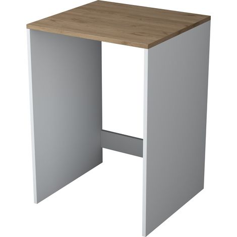 CALICOSY - Etagère pour machine à laver décor blanc et noyer H91,8 cm - JUNE (1/5)