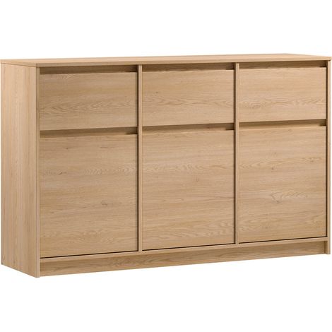 Aparador 3 puertas 3 cajones Beck Madera (1/4)