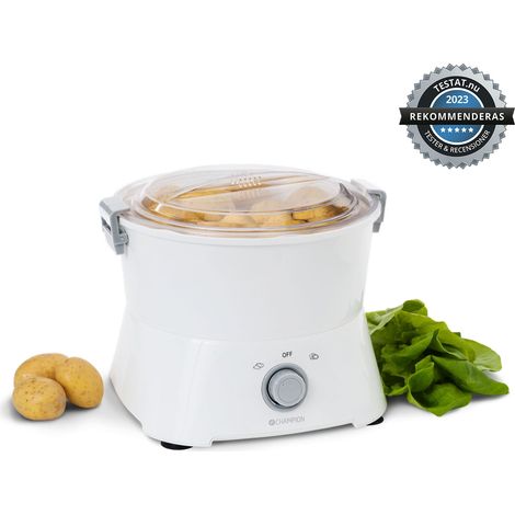 Épluche-pommes de terre avec essoreuse à salade, capacité 1 kg, blanc
