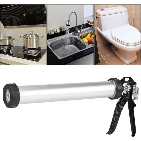Presse Tube d'aluminium Pistolet à cartouche 600 ml Cartouche Outils Manuel Silicone Seringue 901106.0 Poussoir