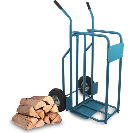 Brennholz Sackkarre Kaminholzkarre Brennholzkarre Holzkarren Holztransporthilfe mit Luftbereifung bis 100kg