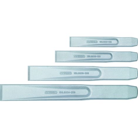 KS Tools 156.0690 Serie di Scalpelli Piatti per Meccanica, 4 Pezzi