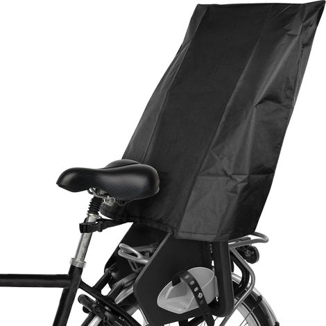 Lntyq Regenverdeck für Fahrrad-Kindersitz - Regenschutz (passend für Römer, Hamax, Thule, etc.) - schwarz (1/5)