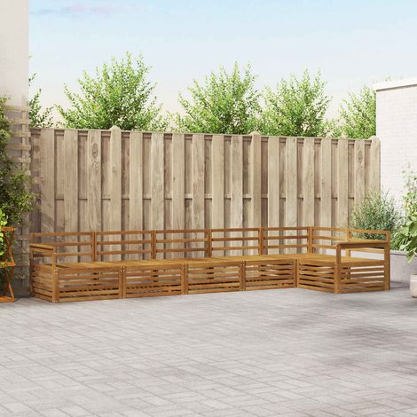 vidaXL Outdoor-Sofagarnitur 6 pcs Natur Massivholz Akazie (1/5)