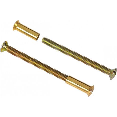 Tornillos de latón pulido 2 piezas + 2 vasos 70