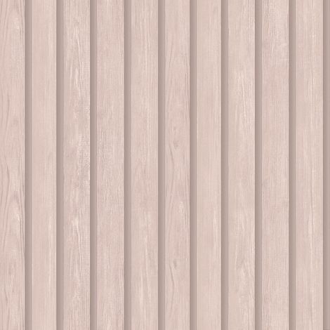 Holden Decor Wood Slat Soft Pink Wallpaper Modern Realistic Trendy Feature Wall (1/4)