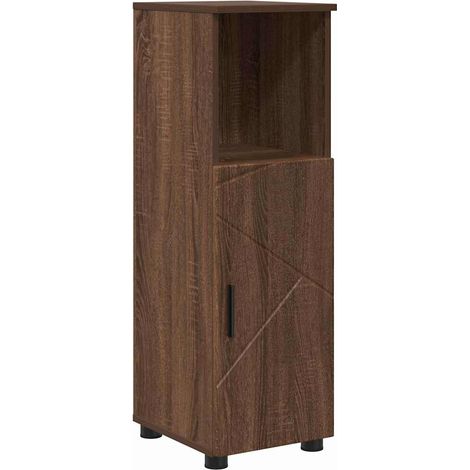 Gabinete de Baño con puerta Roble Marrón 30 x 35 x 95 cm vidaXL