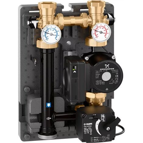 Gruppo di regolazione motorizzato (230V) per impianti di riscaldamento, DN 32. Caleffi 167662HE2  Nero