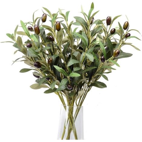 Branches olivier artificielles avec fruits – déco provençale, cadeau Fête des Mères méditerranéen (1/5)