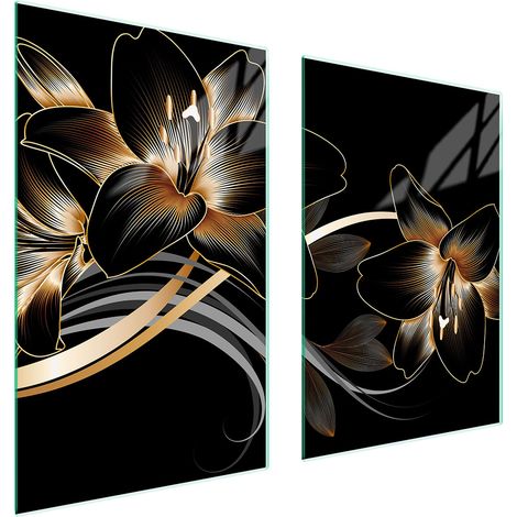 PIASTRA PROTETTIVA IN VETRO PER CUCINA 65x52 ORCHIDEA (1/5)